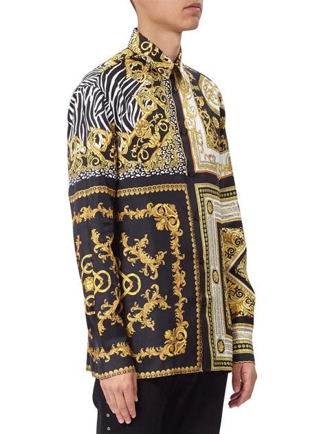 cheap versace silk shirts|silk Versace shirt men's.